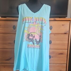 Torrid Blue Pink Floyd Graphic Tank Top